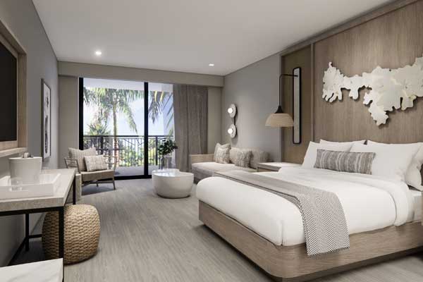 The Junior Suite Tropical View King at Splash Cove Resort